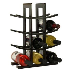 🥂 Bamboo Wine Rack 🍾 Holds 12 Bottles of Wine ~for Countertop or Buffet Table